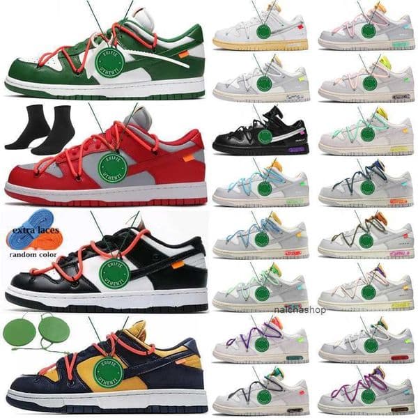 2026 white x shoes for mens womens lows Off Authentic Triple Black lot 49 50 OF 50 Grey Blue Green Yellow Sneakers Series Cut Classic