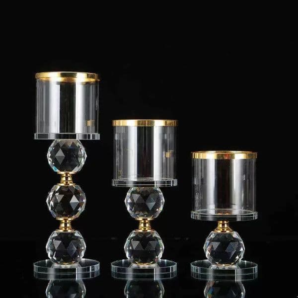 2026 Set Crystal Candle Stick Holders Stand Coffee Living And Dinning Room Candlestick Table Centerpieces For Candles Free Shipping