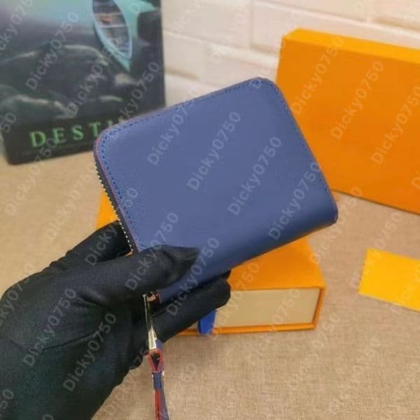 Women wallet designer purses zippy Dcky0750 wallets leather short wallet fashion lady money bag zipper pouch classic coin purse pocket note card holder clutch