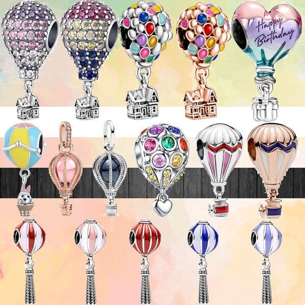 The New Popular 925 Sterling Silver Pavilion Color House Pendant DIY Beads Are Suitable For Primitive Charm Bracelet Jewelry