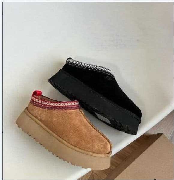 Australia Woman Snow Boot Designer Real Leather Lazy Fur Boots Thick Bottom Winter Platforms Shoes Slip-on Warm Booties Chestnut black
