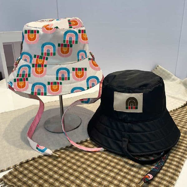 Reversible Hat Bucket Hats Ball Cap Beanie for Mens Woman Fashion Caps Available In 2 Colors
