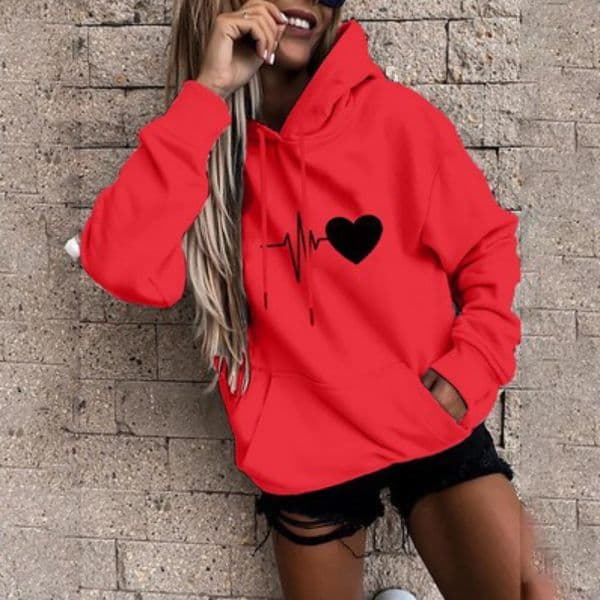 Women's Hoodies Sweatshirts Autumn Winter Print Fleece Hoodie Sweater Women Fashion Loose Long Sleeve Warm Tops Casual Multicolor Hooded Pocket Pullover 221121