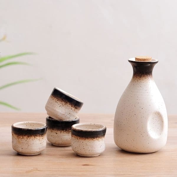 Wine Glasses Japanese style sake pottery dispenser liquor wine pot white wine cup set household high temperature creamic barware winebowl 221121