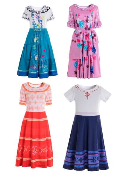 2026 New Designer Family Matching Outfits Luisa Madrigal Costum Encanto Dolores Cosplay Costume Dress Women Girls Baby Kid Adults Free Shipping