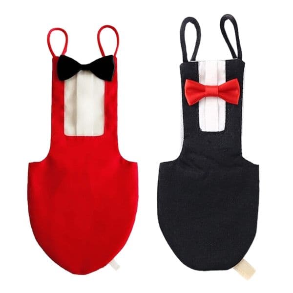 Other Pet Supplies 2 Pcs Pet Bird Uniform Tuxedo Flight Suit Waterproof Nappy Diaper Clothes for macaw African Budgies Parakeet Fischeri Cockatiel 221122