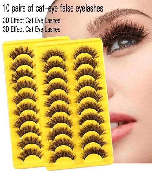 Handmade Reusable Multi-layer False Eyelashes Naturally Soft & Vivid Curled Thick 3D Mink Fake Lashes Messy Crisscross Full Strip Eyelash Extensions Makeup for Eyes