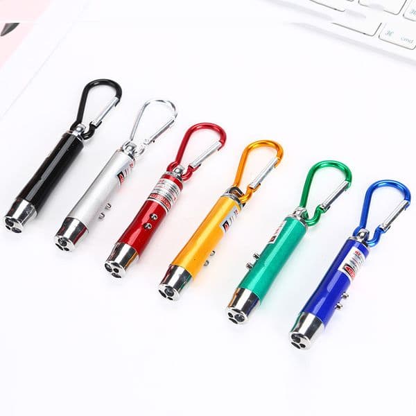 Led Laser Light Laser Pointers Pointer Mini 3In1 Key Chain Flashlights Torch Flashlight Money Detector Light 6 Colors DH985
