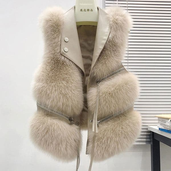 Women's Fur Faux Fashion Vest Coat Women Casual Street Wear Jacket Waistcoat Chic Plus Size XL Sleeveless Teddy Feamle T131 221123