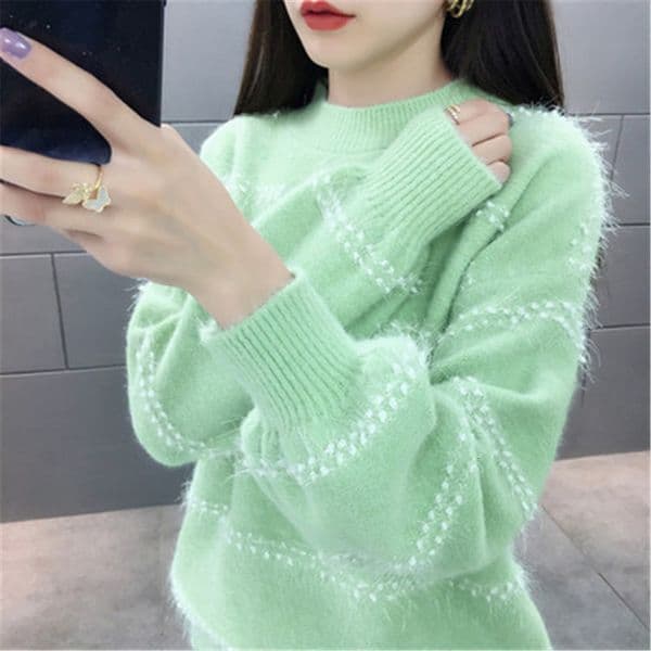 Women's Sweaters Lady Elegant Casual Warm Jumper Female Loose Pullover Tops Fashion Autumn Women Solid Knitted Pullovers 221123