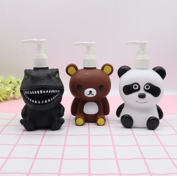 Liquid Soap Dispenser Cartoon Dinosaur Bottle Shower Gel Shampoo Portable Household Travel Bathroom Lotion 221123