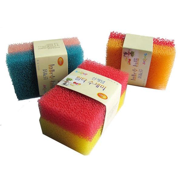Candy Color Cleaning 2 Pcs/set Imitation Loofah Clean Dishes Pot Sponge Multi-functional Kitchen Cleansing Cleaner Sponges Esponja Para Ollas Y Platos Limpios