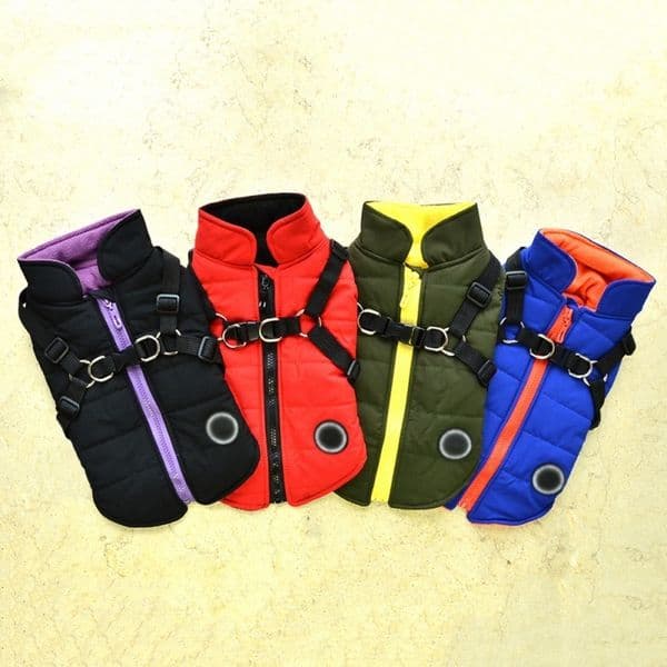 Dog Apparel Waterproof Harness Jacket Pet Clothes Puppy Winter Warm Clothing Vest For Small s Shih Tzu Chihuahua Pug Coat 221130