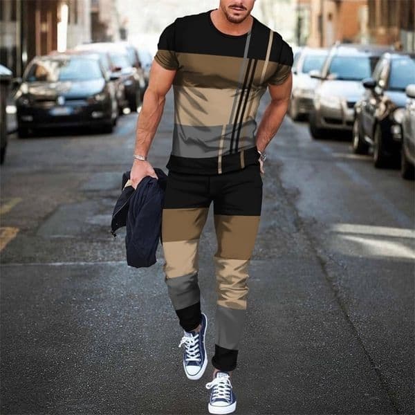 Men's Tracksuits 3D printed Casual Trend Oversized Clothes Summer Sportwear Suit Short Sleeve T Shirt Long Pants 2 Piece Sets Tracksuit 220930