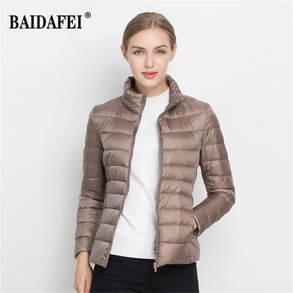 Women's Down Parkas Women Autumn Jacket 15 Colors Women's Lightweight Water-Resistant Packable Puffer Coat Down Short Jacket 221007