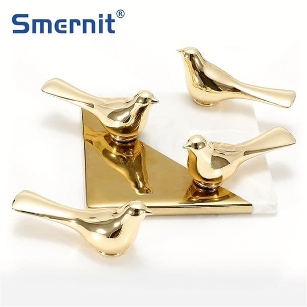 Handles Pulls Gold Bird Cabinet Knobs Wall Hanging Hook Animal Drawer Vintage Kitchen Door and Furniture Handle Decoration 221007