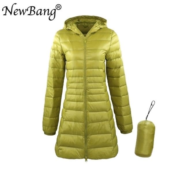 Women's Down Parkas Bang 8XL Ladies Long Warm Down Coat With Portable Storage Bag Women Ultra Light Down Jacket Women's Overcoats Hip-Length 221007