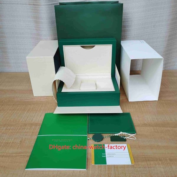 Hot Selling Top Quality Green Watches Boxes High-Grade Watch Original Box Papers Card Papers Handbag 0.8KG For Perpetual GMT 126610 126710 126500 Wristwatches