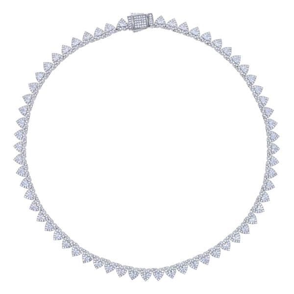 Iced Out Women's Hip Hop Necklace: 7mm Heart Tennis Chain with 5A CZ Stone | Statement Jewelry
