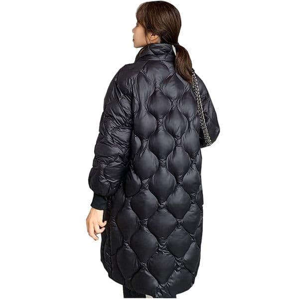 Womens Down Parkas Parka Womens long standing collar winter Korean bright face over knee jacket Winter parka 666 221010