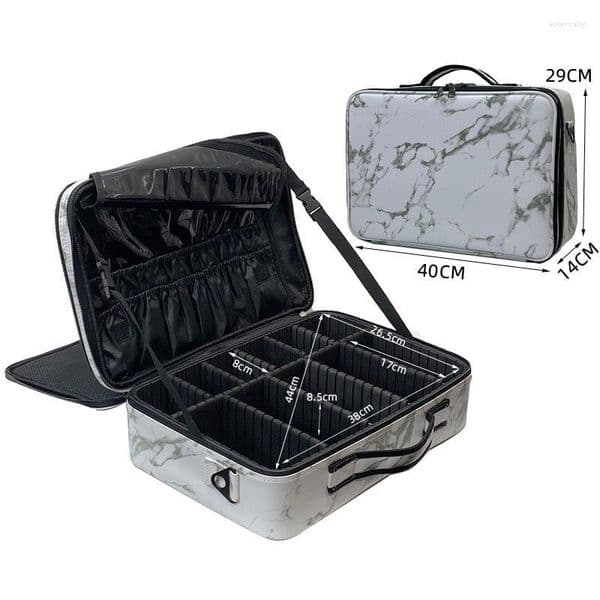 Cosmetic Bags 2022 Professional Makeup Bag Women Case Leather Female Korean Make Up Box Large Capacity Travel Wash