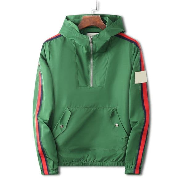 2023 Striped Brand Jacket Slim Pocket Mens Windbreakers Jackets Casual Hoodie Baseball Men's Hoodies Coat