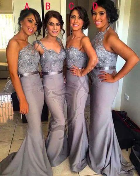 Big Discount Elegant Sweetheart Strapless Lace Beaded Mermaid Bridesmaid Formal Dresses Under
