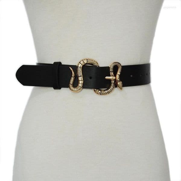 Belts 2022 Top Luxury Designer Pin Snake Buckle Belt Men High Quality Women PU Leather Dress Strap For Jeans Waistband Western Goth