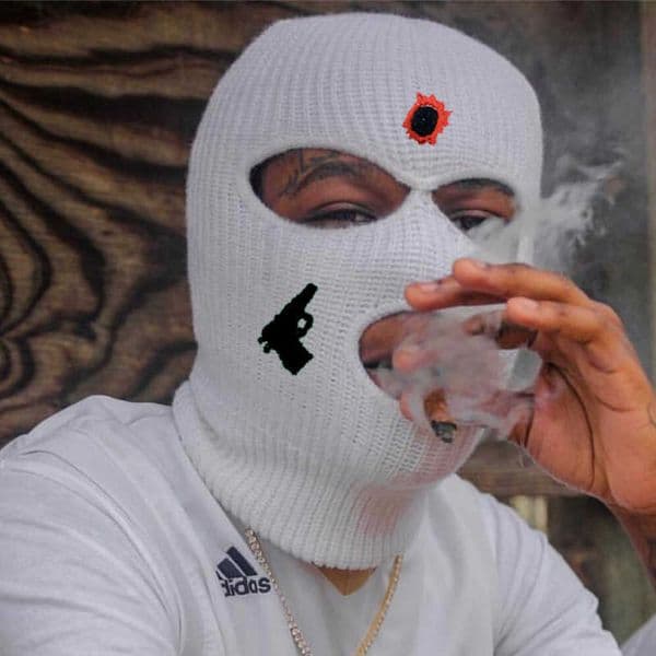Bike Cycling Face Mask Cycling Masks Ball Caps Embroidery Gun Pistol Balaclava Full Face Cover Ski Mask Double Thermal Knitted Hat For Winter Outdoor Sports w