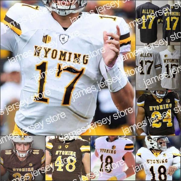 Custom Wyoming Football Jersey NCAA College Garrett Crall Austin Conway