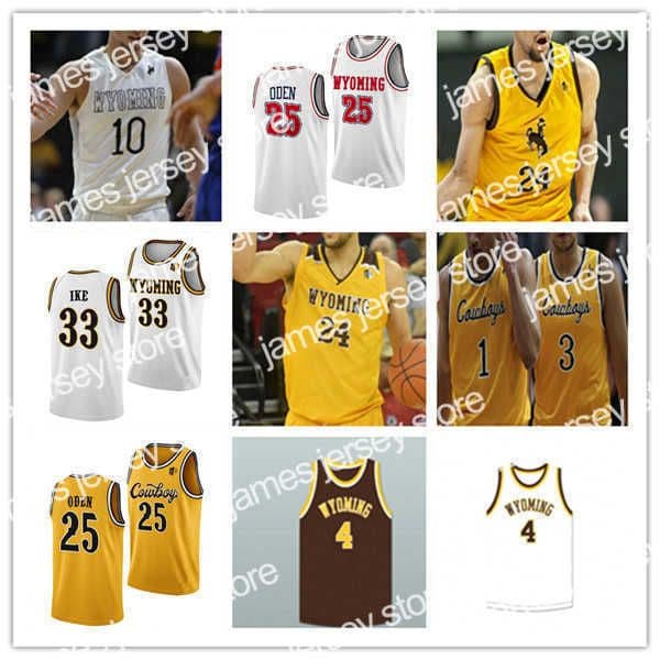 College Basketball Wears Custom Wyoming Basketball Jersey College Drake Jeffries Graham Ike Hunter Maldonado Kenny Foster Brendan Wenzel Jeremiah Oden Xavier DuS