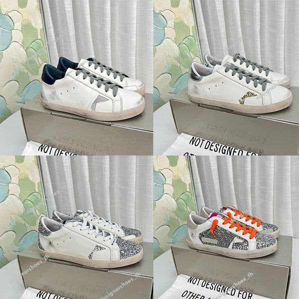 Designer Sneakers Italy Brands Casual Shoes Men Women Classic Sequin Sneakers Fashion Leopard Gold Pink Outdoor Sneaker Size35-45
