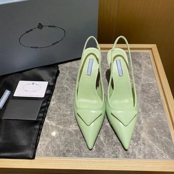 New Fashion Women's Sandals Top Designer High Heel Shoes Pointed Sexy Slippers Thin Heel Triangular Letter Flat Bottom Non slip Buckle 36-42