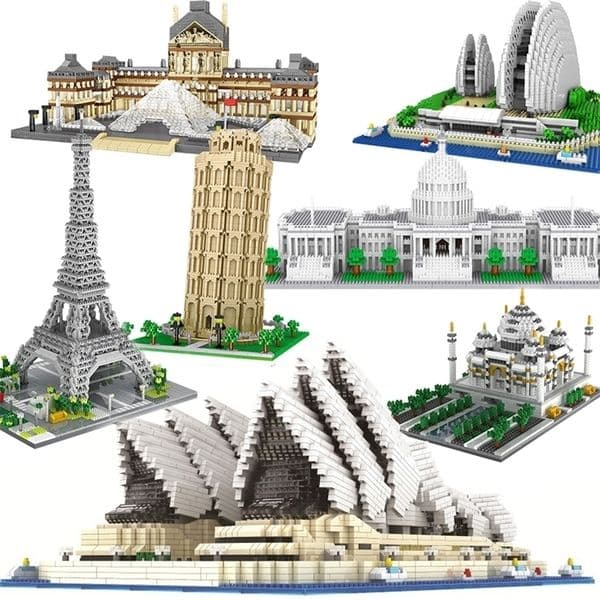 Build Block Set Building Blocks Mini: Architectural Wonders Set, Miniature Landmark Construction Toy For brick Creative Minds Toy
