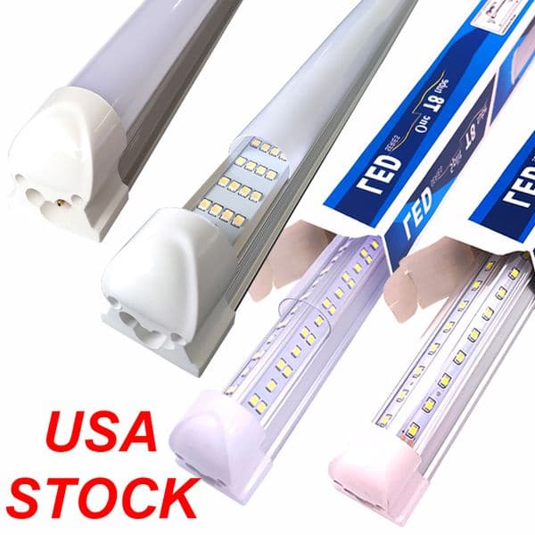 V-Shaped T8 4FT 8FT Cooler Door Led Tube Lights 36W 72W 3600/7200lm Integrated Cool White led tubes light CRESTECH