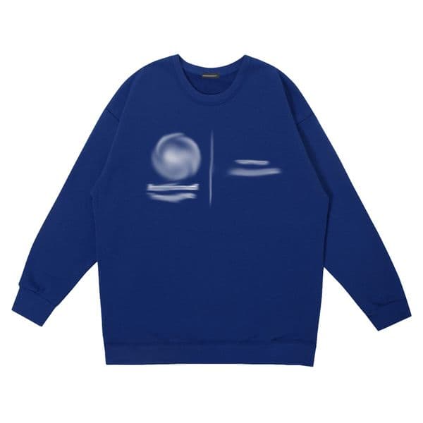 Mens hoodie sweatshits classic paris fashion wave printing casual autumn Pullover couple Backing long sleeve