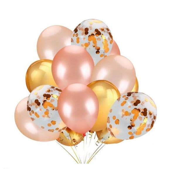 12-inch transparent magic rose gold balloon Magic electrostatic confetti balloon Gold sequin balloons