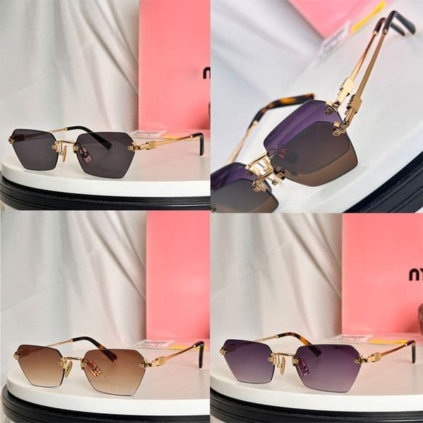Fashionable Mens Womens Unique Sunglasses Outdoor Luxury Borderless Sunglasses Couple Vacation Travel Party Style Classic Blue Pink Gradient Lenses Glasses