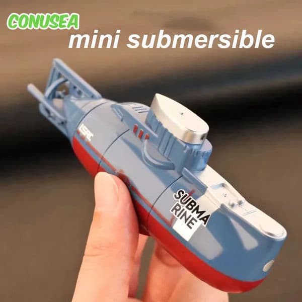 Rc Submarine Mini Boat 0.1M/s Speed Remote Control Boat Waterproof Diving Toy Simulation Model Gift for Kids Boys Girls Child 250829BJ