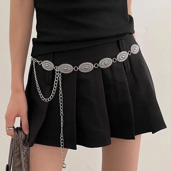 Ethnic style waist chain accessories Bohemian versatile belt womens dress highend with waistband metal retro 250901BJ