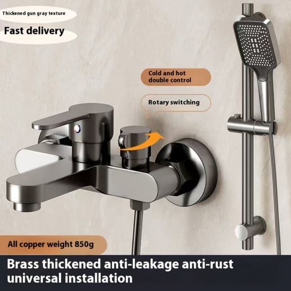 Shower head set home bath full copper simple no overhead spray split bathroom bathroom pressurized bath apparatus hot-sale