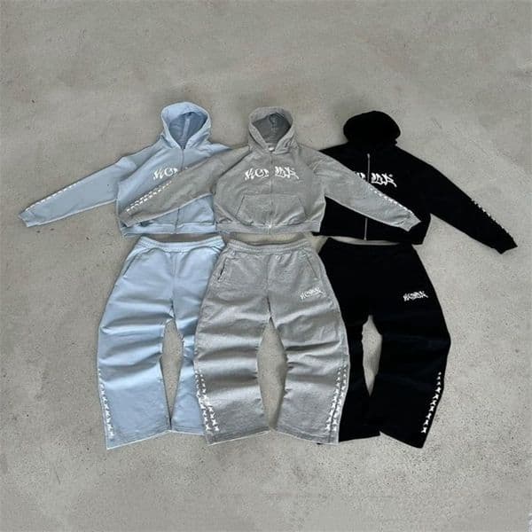 Womens Grey Fleece Lined Hoodie Set Winter Warm Sporty Casual TwoPiece Outfit Stylish Comfortable Loungewear Activewear Y2K 250829BJ