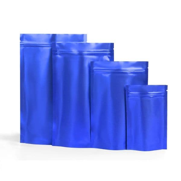Matt Blue Stand up Aluminum Foil Self seal Bag Snack Cookie Tea Coffee Packaging Bag Doypack Blue Foil Zipper Bag LX3155
