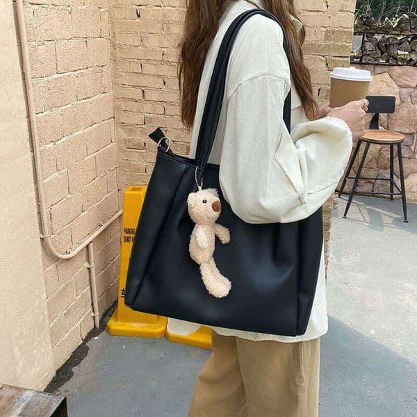 Tote Large Capacity Women's Versatile Commuting 2025 New Korean Version Crossbody College Student Class Handbag Shoulder Bag