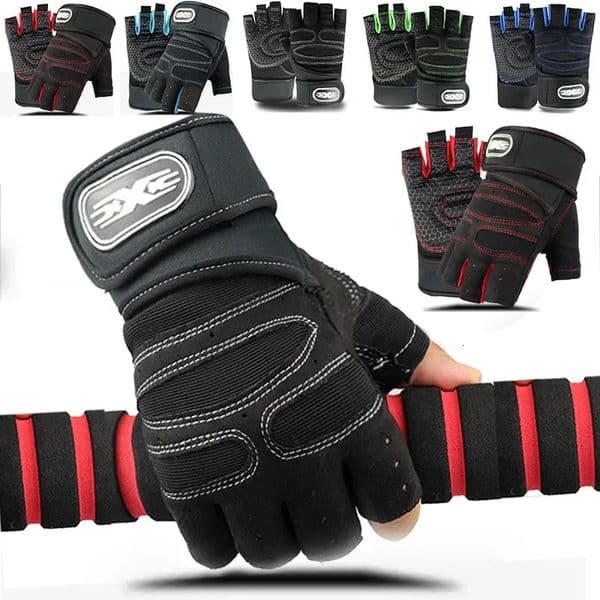 Outdoor Sport Gloves for Men Women Wrist Guard Fitness Gym Cycling Hiking Boxing Exercise Training Workout Long Fingerless 250901BJ