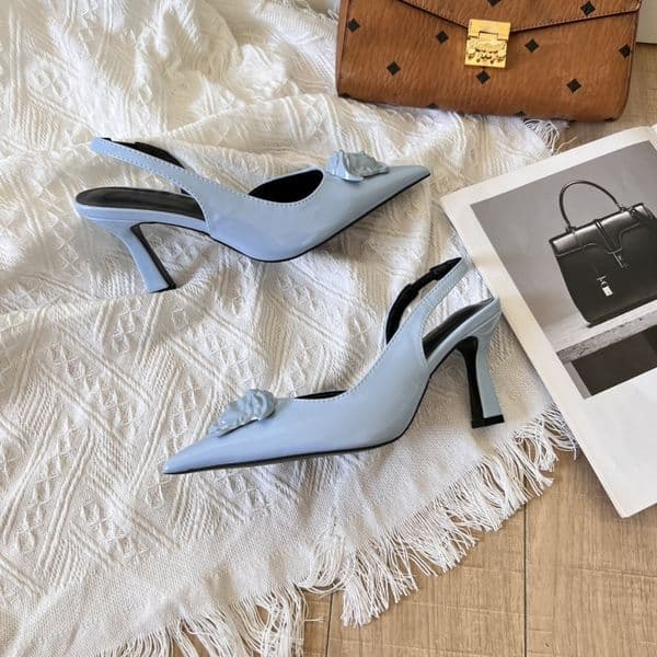 Women's new pointed leather minimalist banquet high-heeled plus size work shoes princess shoes wedding shoes