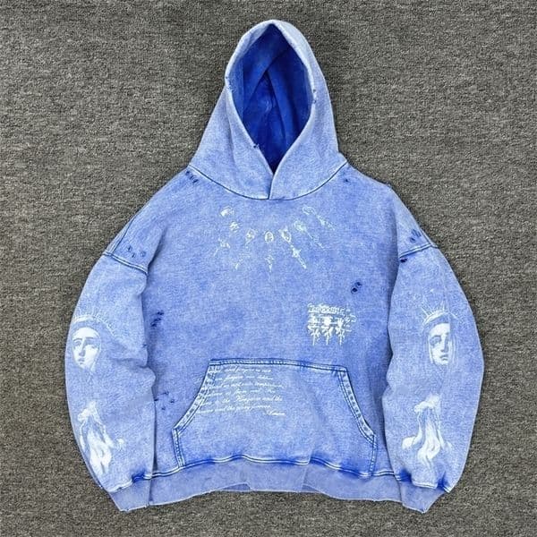 Yao Fashion Streetwear Oversize Casual Cotton Hooded Vintage Sweatshirt y Retro High Street Y2k Hoodies For Men Unisex w250901BJ