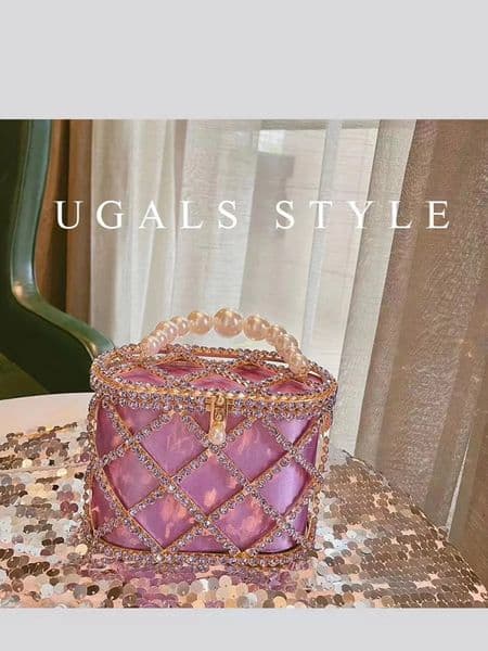 er Metal Cage Womens Handbag Crystal Shiny Rhinestone Diamond Evening Bag Wedding Party Clutch Purse Shoulder Bag 250901BJ