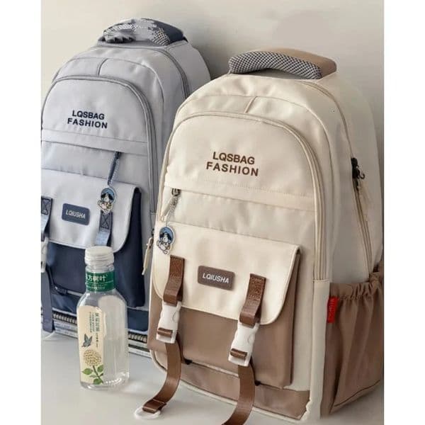 The college style soft girl color schoolbag Korean version simple letter backpack for primary and secondary school students 250902BJ