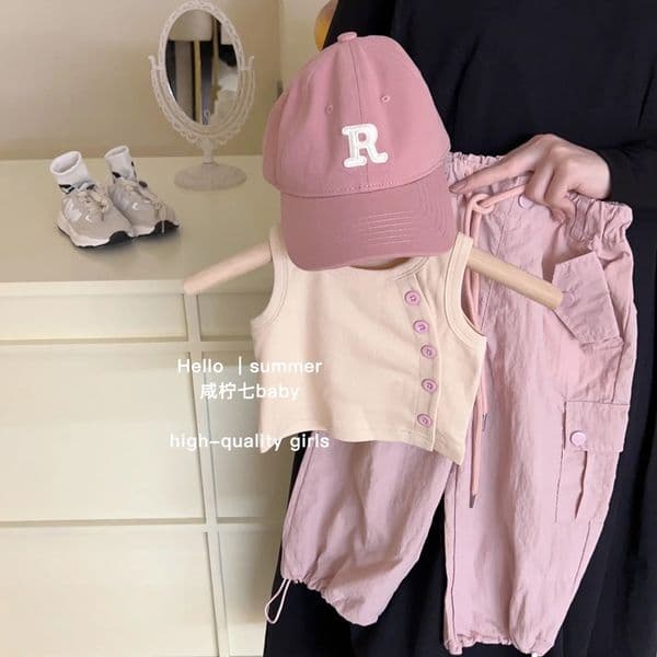 Childrens Clothing Sets Sleeveless Tshirt Overall 2pcs Kids Clothes Girls Clothes Set 1 To 6 Years Baby Girl Outfit Set250901BJ